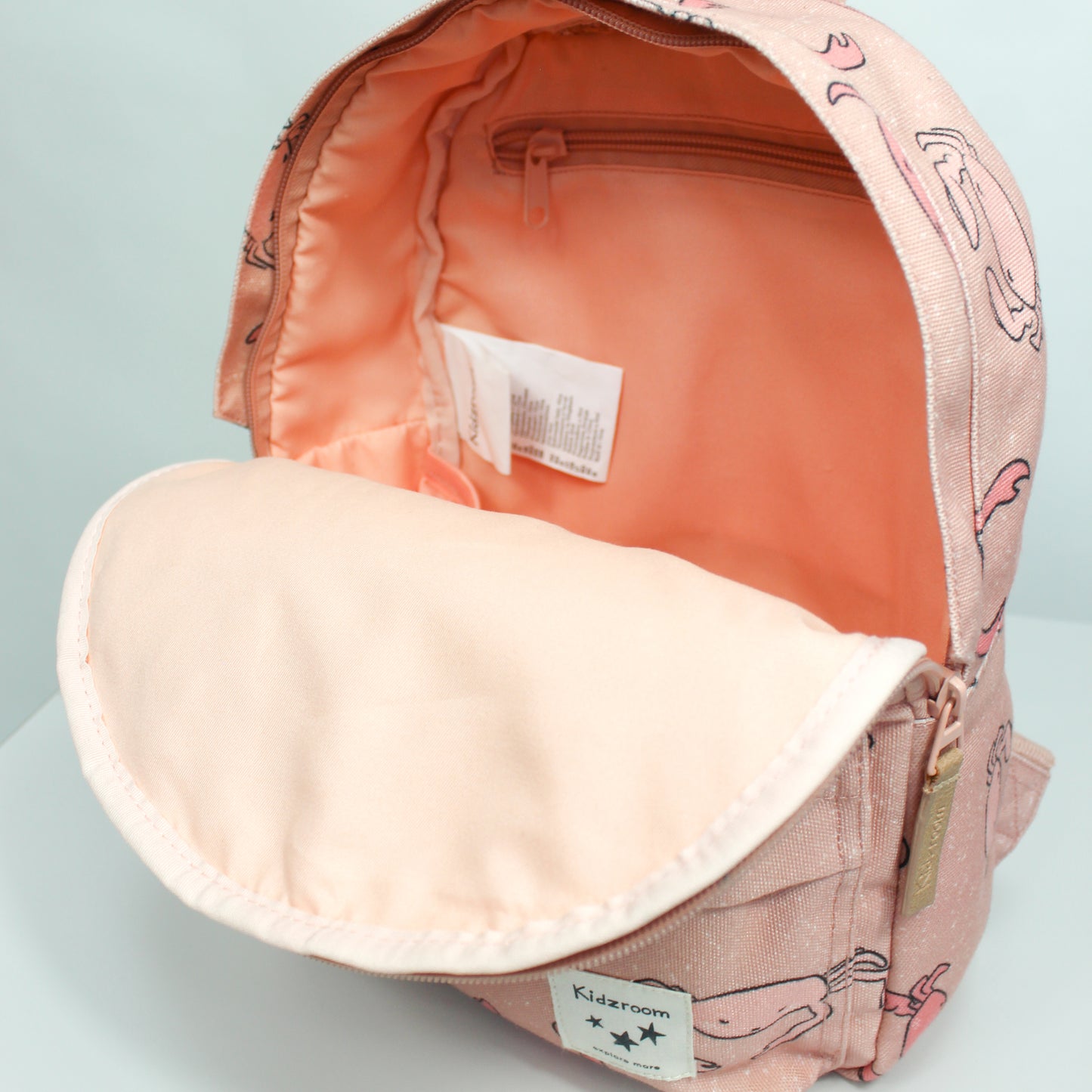 Kidzroom Full of Wonders Rucksack – Rosa Kinderrucksack mit Krabben-Print