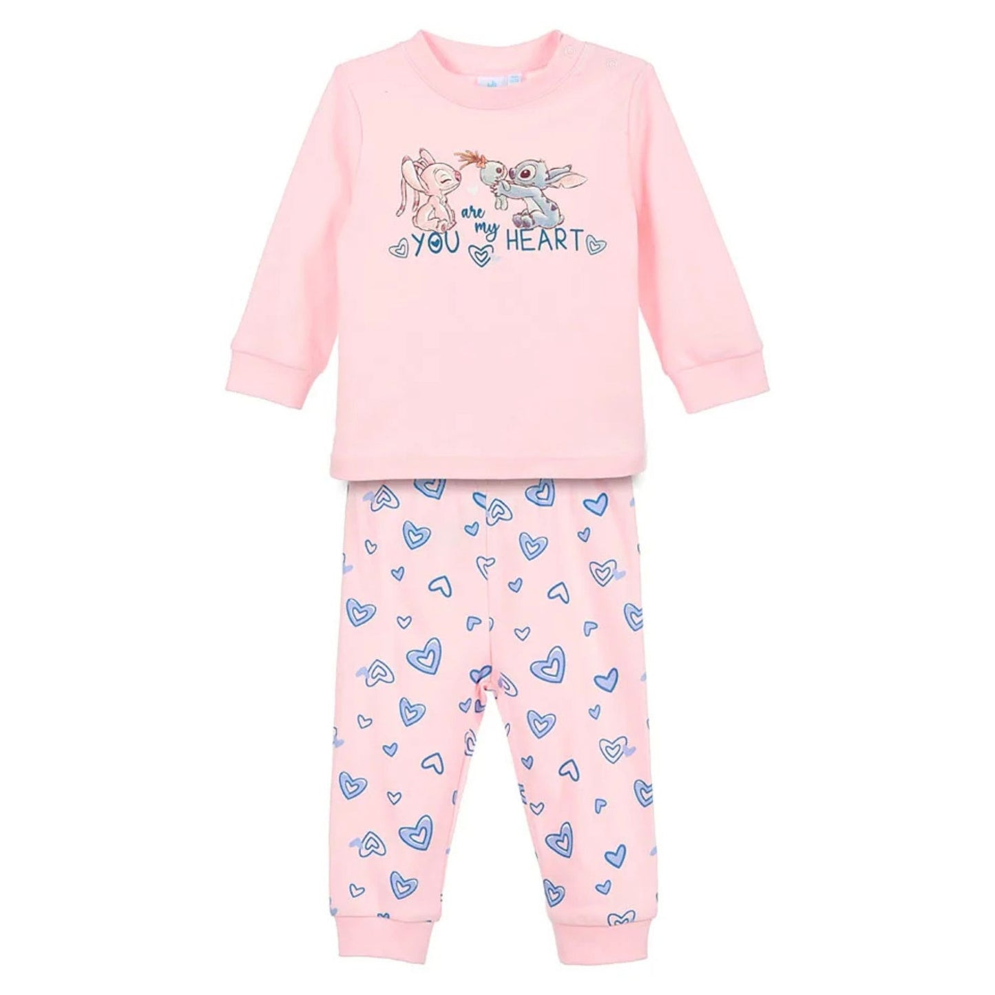 Lilo & Stitch Baby Pyjama Baumwolle Zweiteiler Schlafanzug Langarm Set für Babys