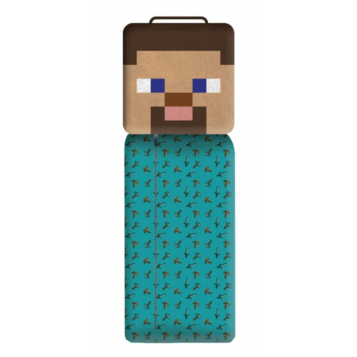 Minecraft Kinderschlafsack 130 × 60 cm mit Reißverschluss