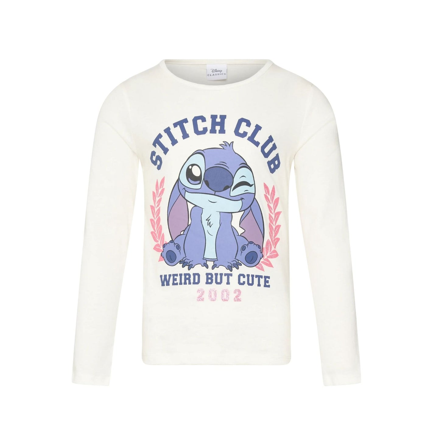 Lilo & Stitch Langarmshirt Kinder Shirt Baumwolle Langarm Oberteil für Alltag Schule und Freizeit