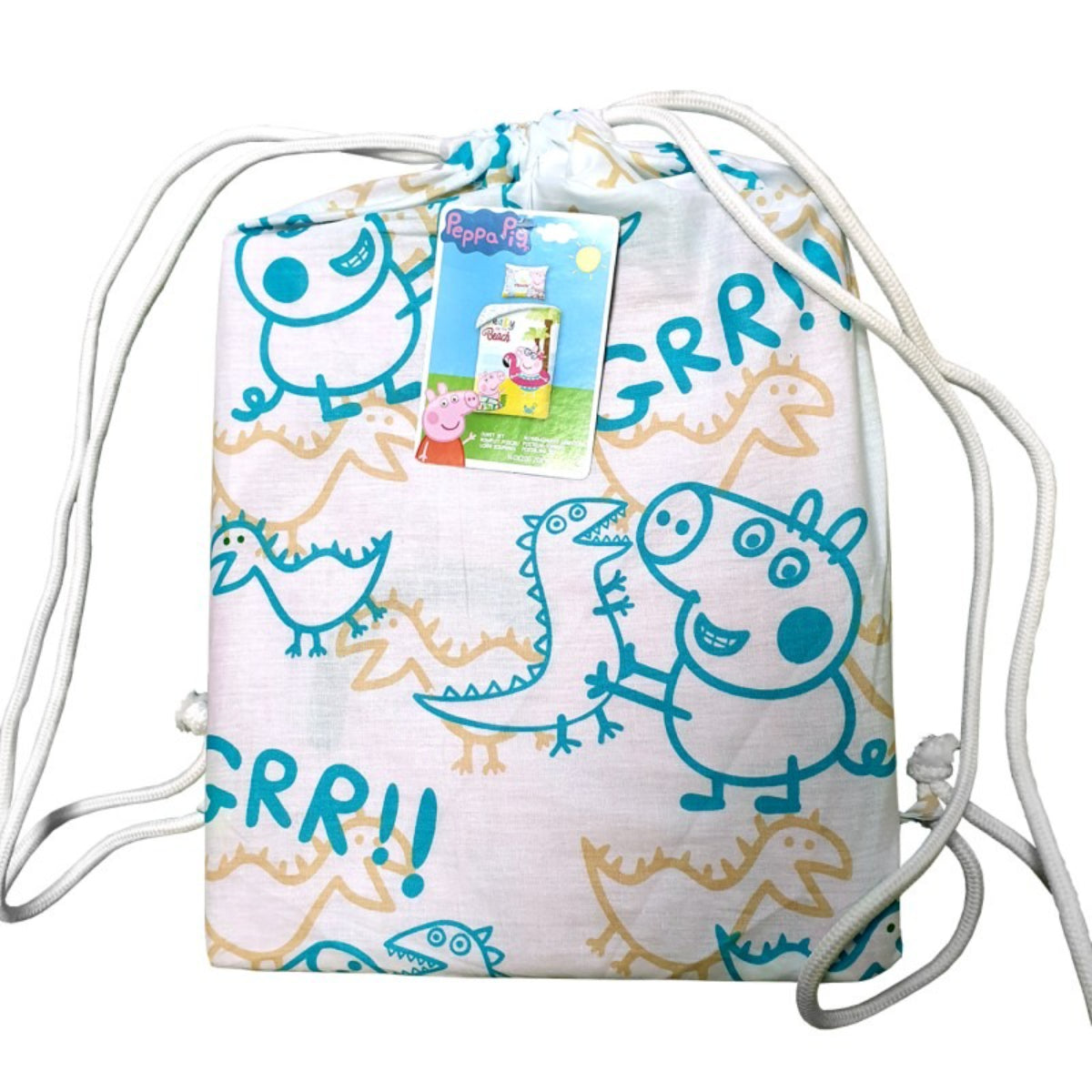 Peppa Pig Bettwäsche Set aus Baumwolle Bettdeckenbezug 140 × 200 cm mit 70 × 90 cm Kissenbezug