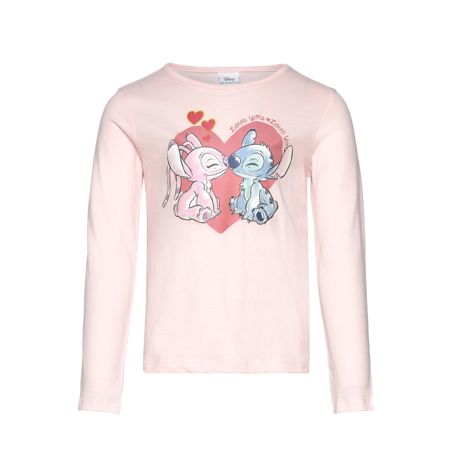 Lilo & Stitch Langarmshirt Kinder Shirt Baumwolle Langarm Oberteil für Alltag Schule und Freizeit