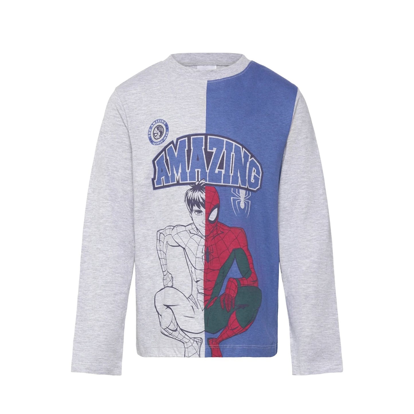 Spiderman Langarmshirt Kinder Shirt Baumwolle Langarm Oberteil für Alltag Schule und Freizeit