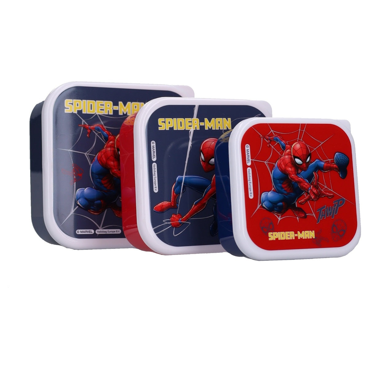 Spider-Man Snackbox Set 3-teilig Brotdosen für Schule Freizeit und unterwegs