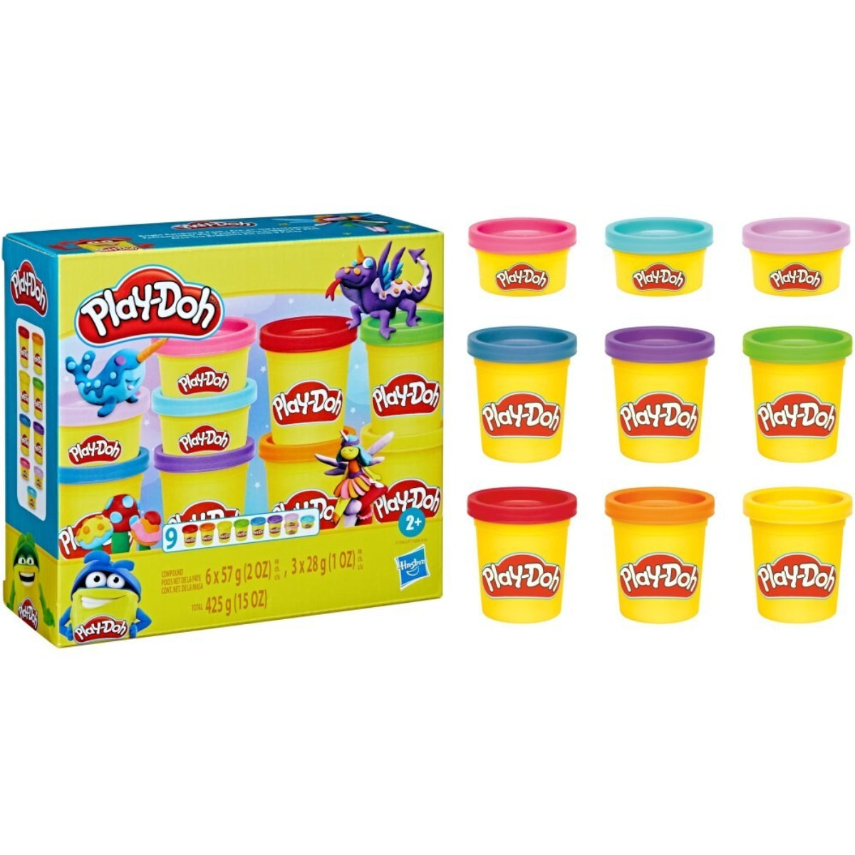 Hasbro Play-Doh Knete Modelliermasse 6×57 g + 3×28 g Pack