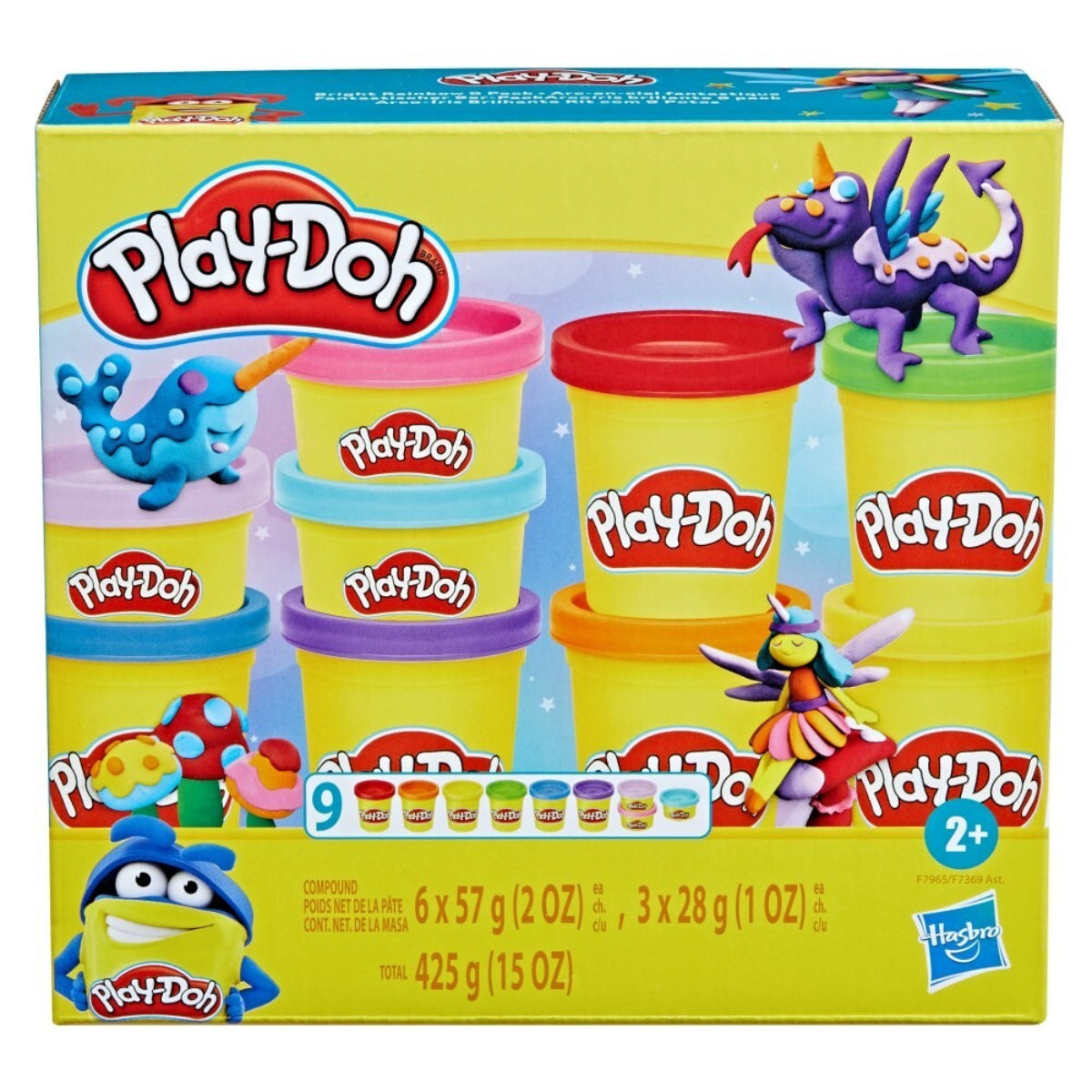 Hasbro Play-Doh Knete Modelliermasse 6×57 g + 3×28 g Pack