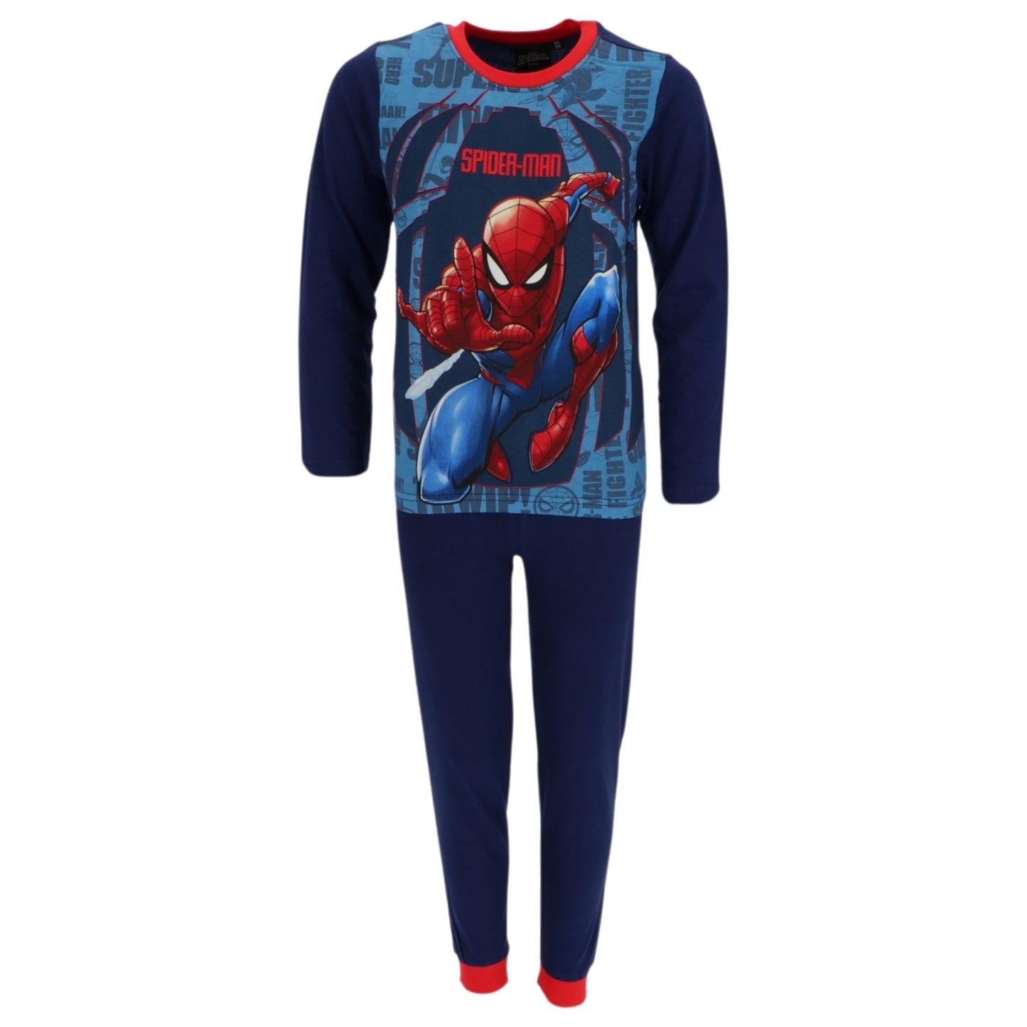 Spiderman Kinder Pyjama Schlafanzug Langarm Zweiteiler aus Baumwolle