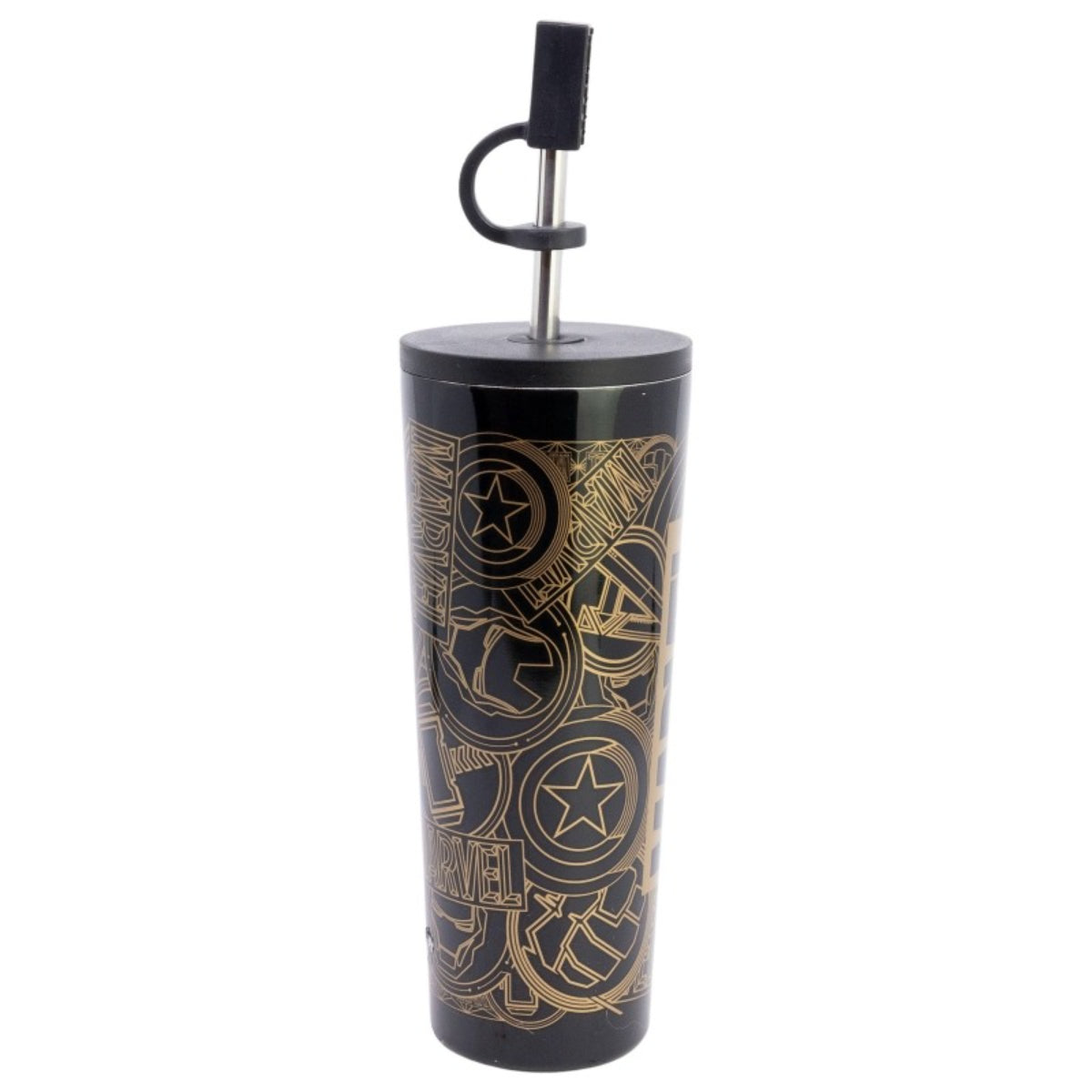 Marvel Edelstahl Thermobecher 770 ml mit Trinkhalm und Deckel