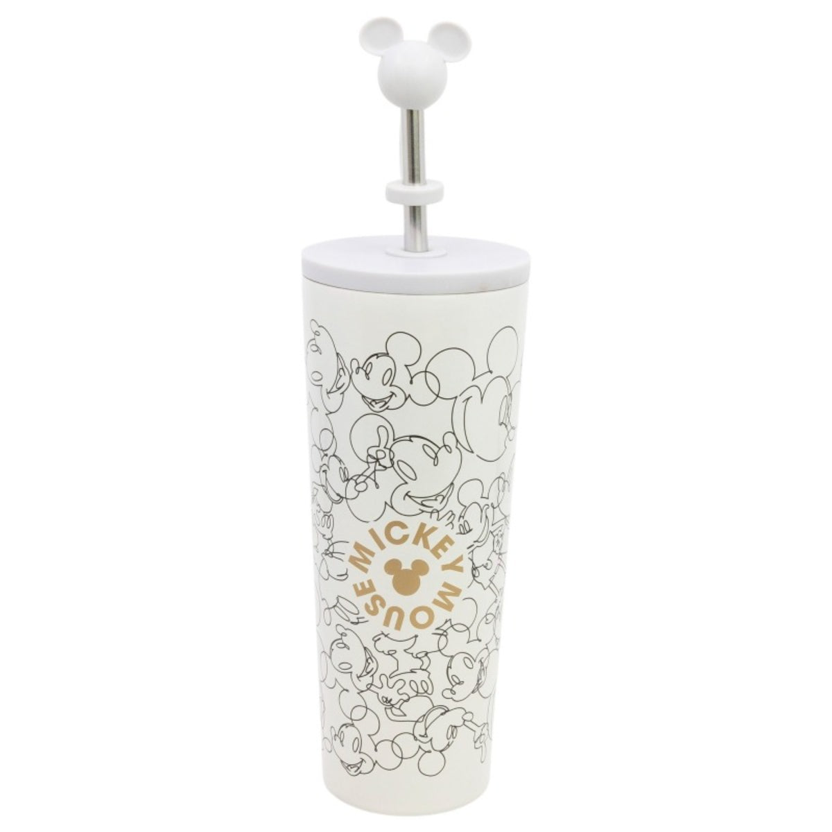 Disney Mickey Mouse Edelstahl Thermobecher 770 ml mit Trinkhalm und Deckel