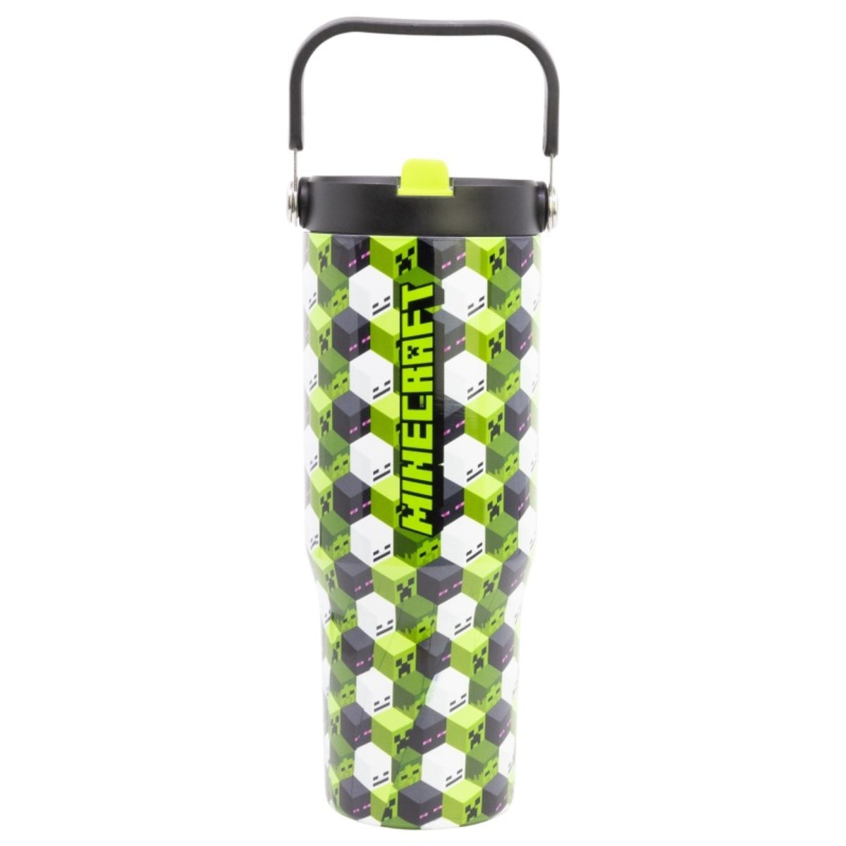 Minecraft Edelstahl Thermobecher 860 ml mit Griff und Klappdeckel