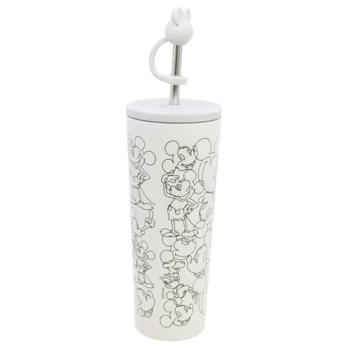 Disney Mickey Mouse Edelstahl Thermobecher 770 ml mit Trinkhalm und Deckel