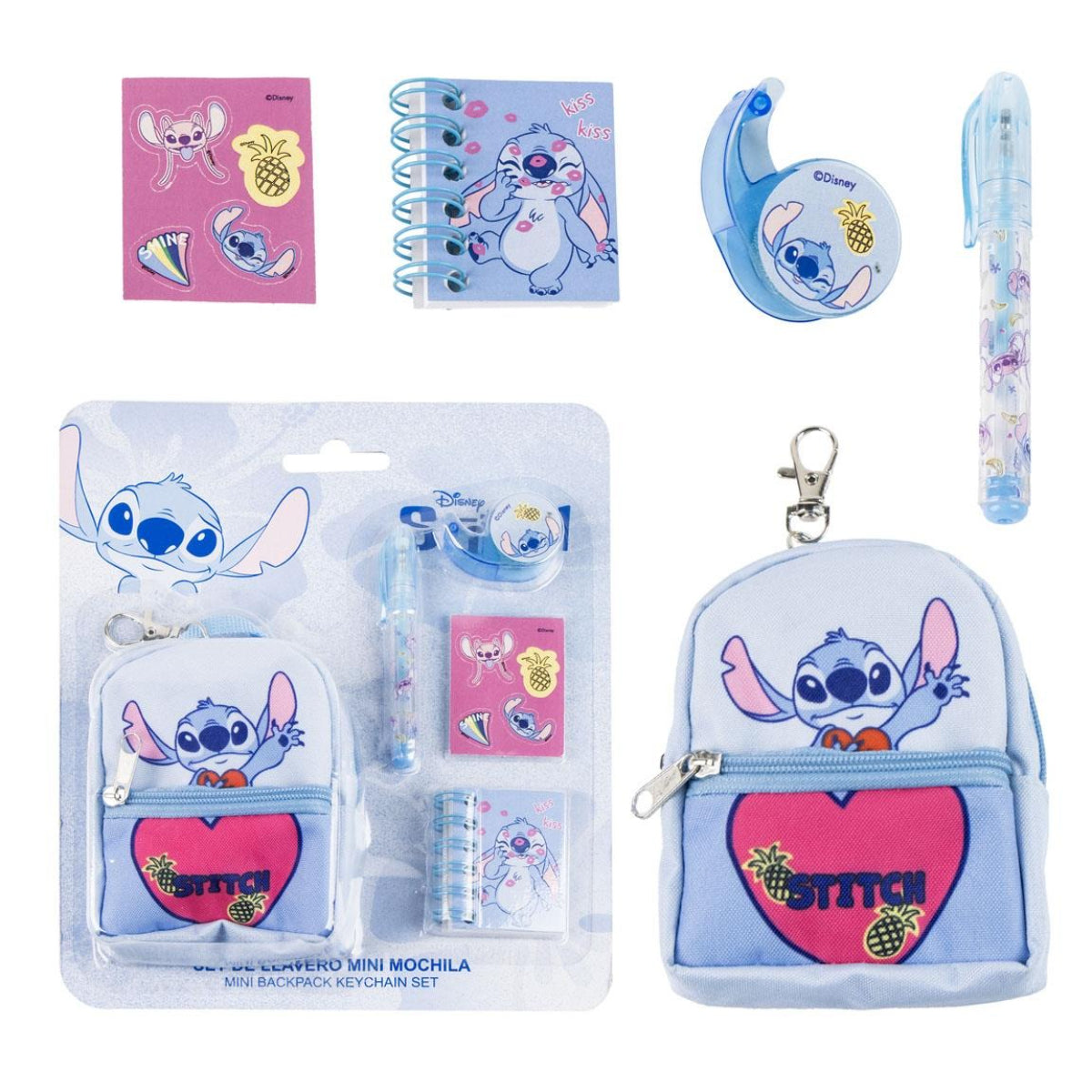 Lilo & Stitch Schreibwaren-Set im Mini-Rucksack – Kreativset für Kinder