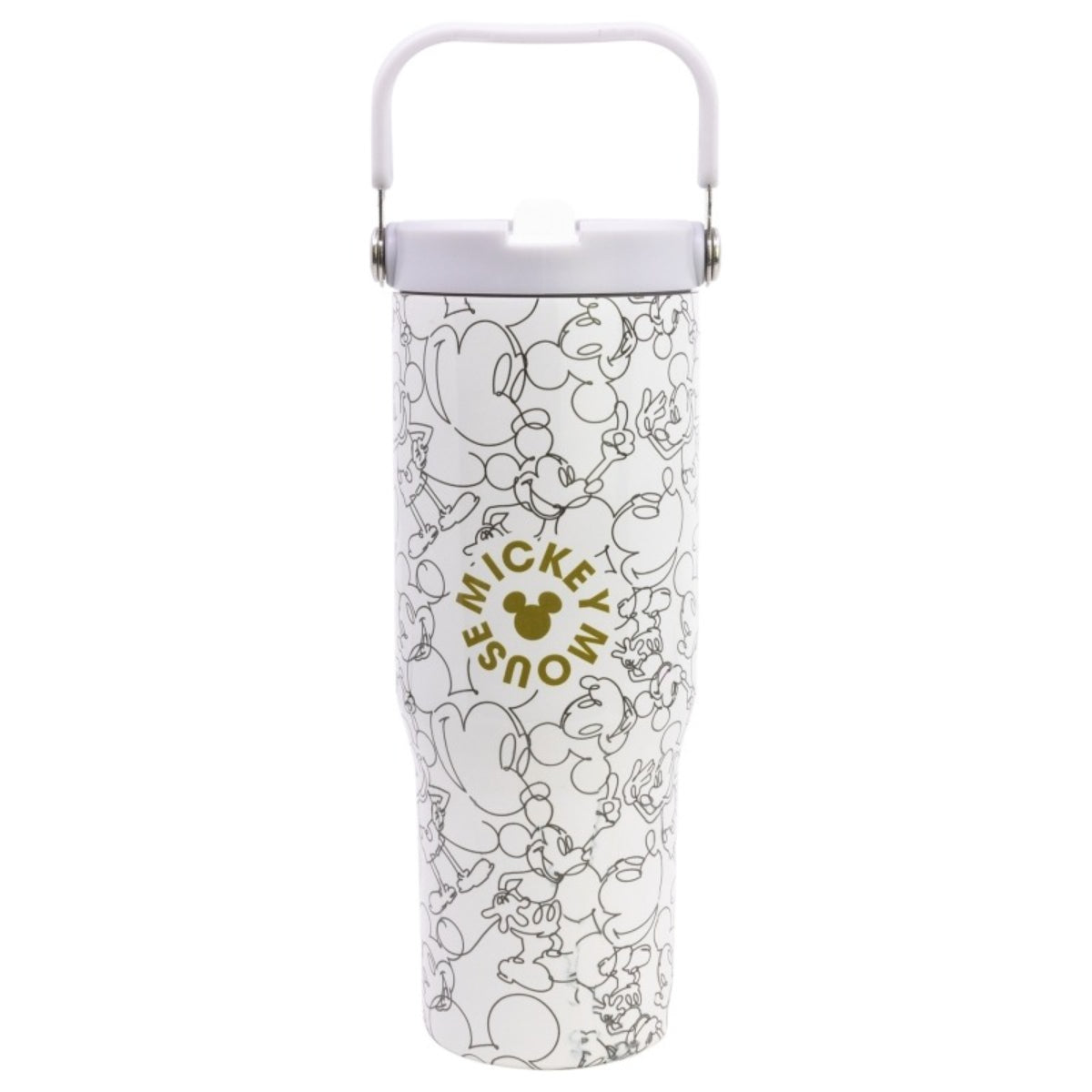 Disney Mickey Mouse Edelstahl Thermobecher 860 ml mit Griff und Klappdeckel