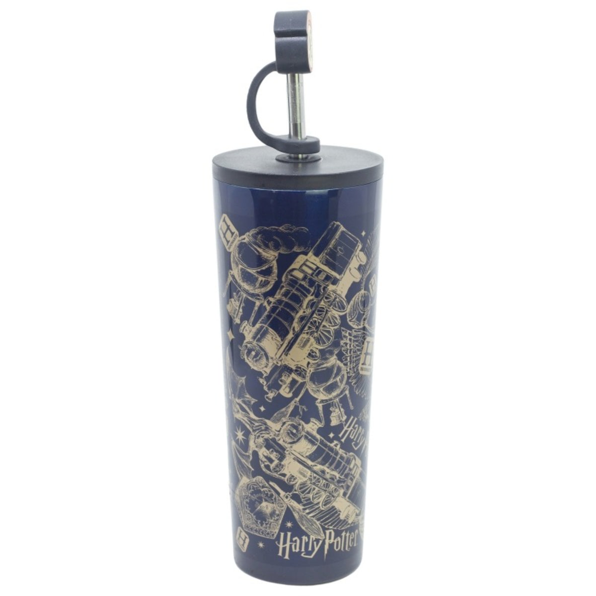 Harry Potter Edelstahl Thermobecher 770 ml mit Trinkhalm und Deckel
