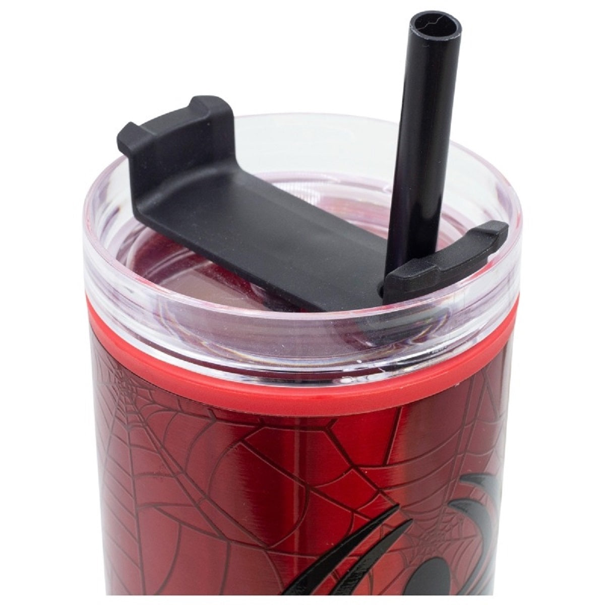 Spider Man Doppelwandiger Trinkbecher 770 ml mit Griff und Strohhalm