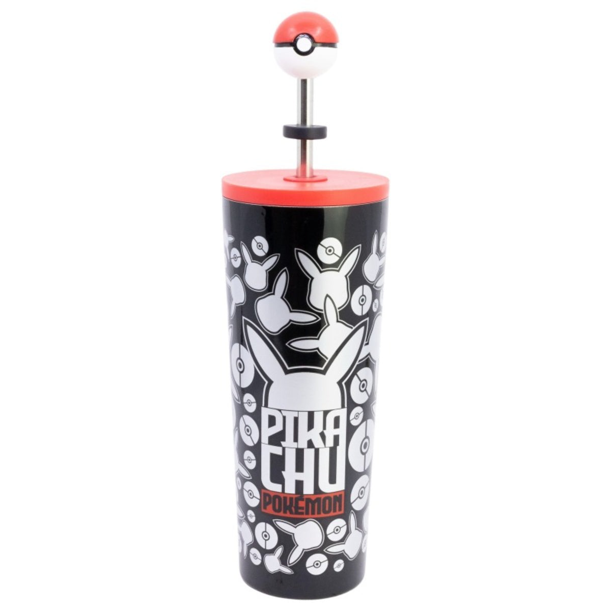 Pokemon Edelstahl Thermobecher 770 ml mit Trinkhalm und Deckel