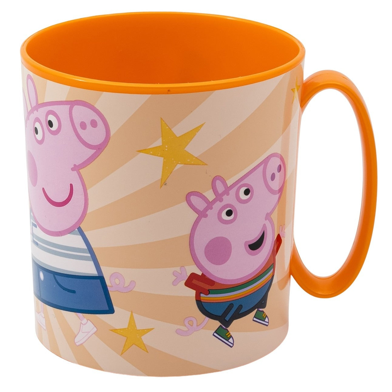 Peppa Pig Becher Mikrowellengeeigneter Kunststoffbecher 390 ml – Motivbecher für Kinder