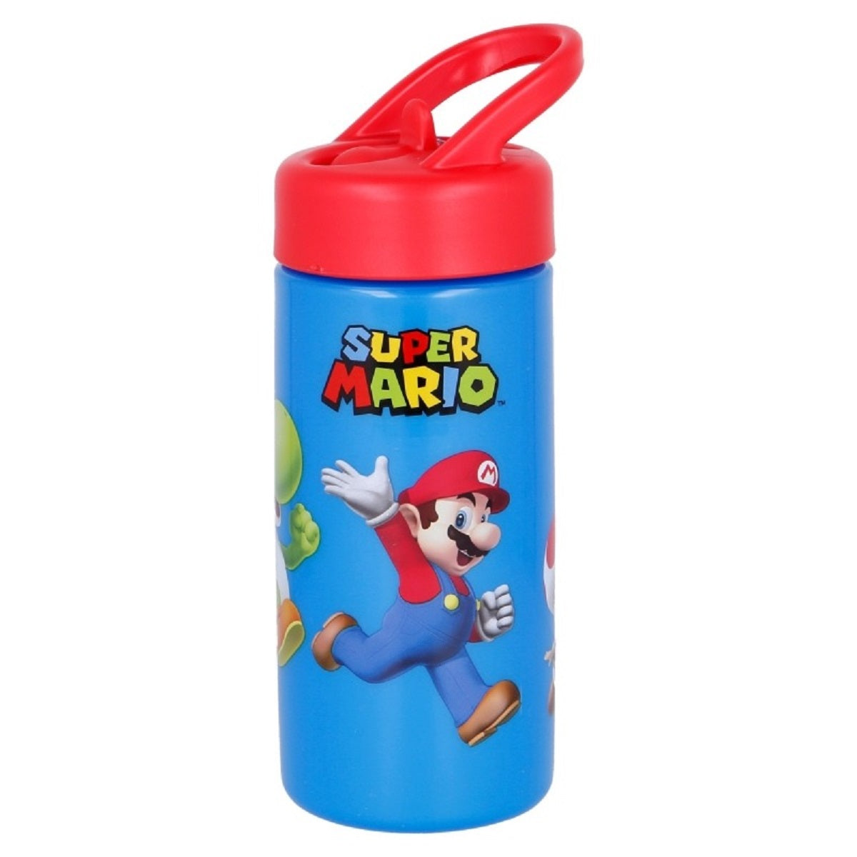 Super Mario Kinder Wasserflasche 410 ml für Alltag Schule und unterwegs