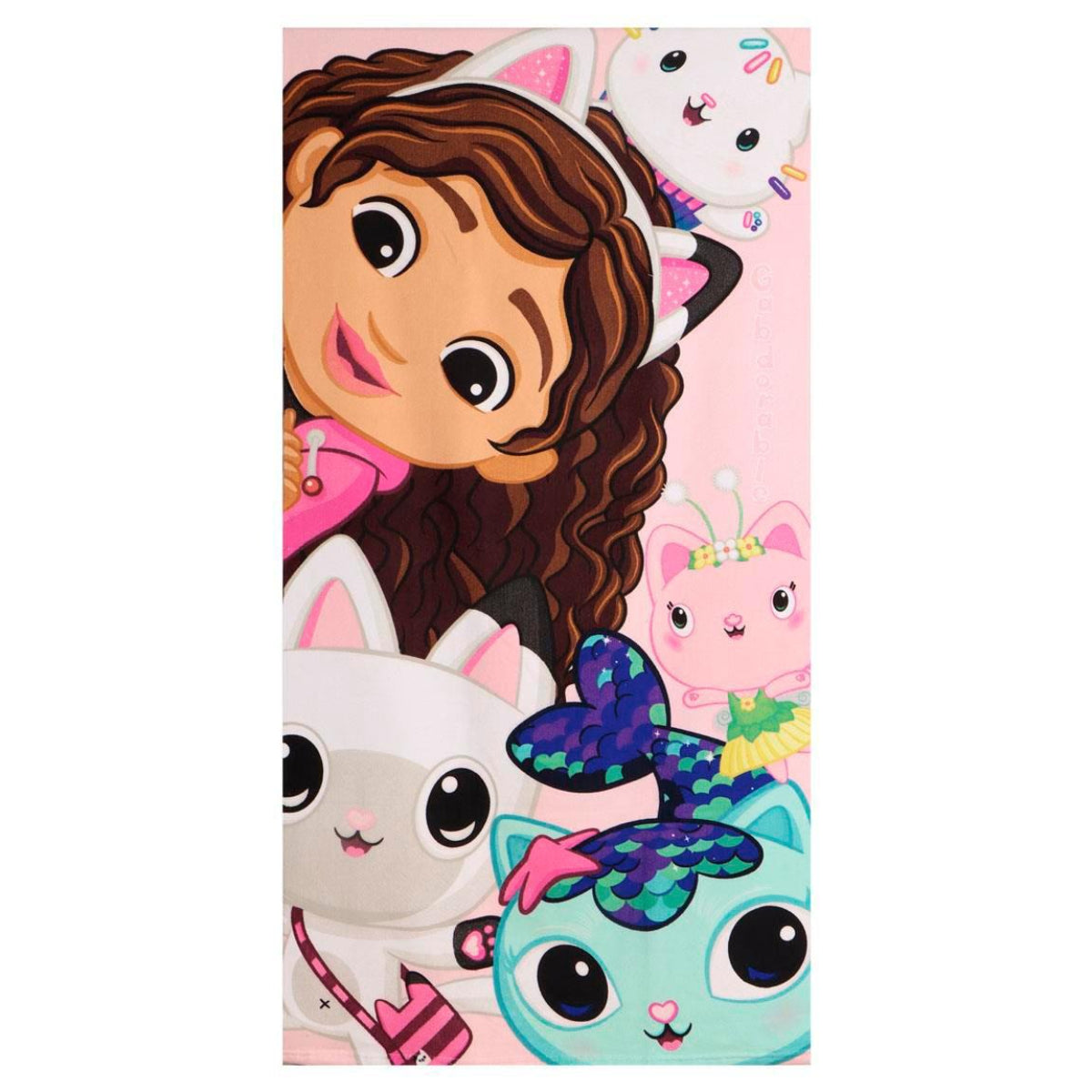 Gabby´s Dollhouse Polyester Strandtuch für Kinder 70 × 140 cm 250 gsm