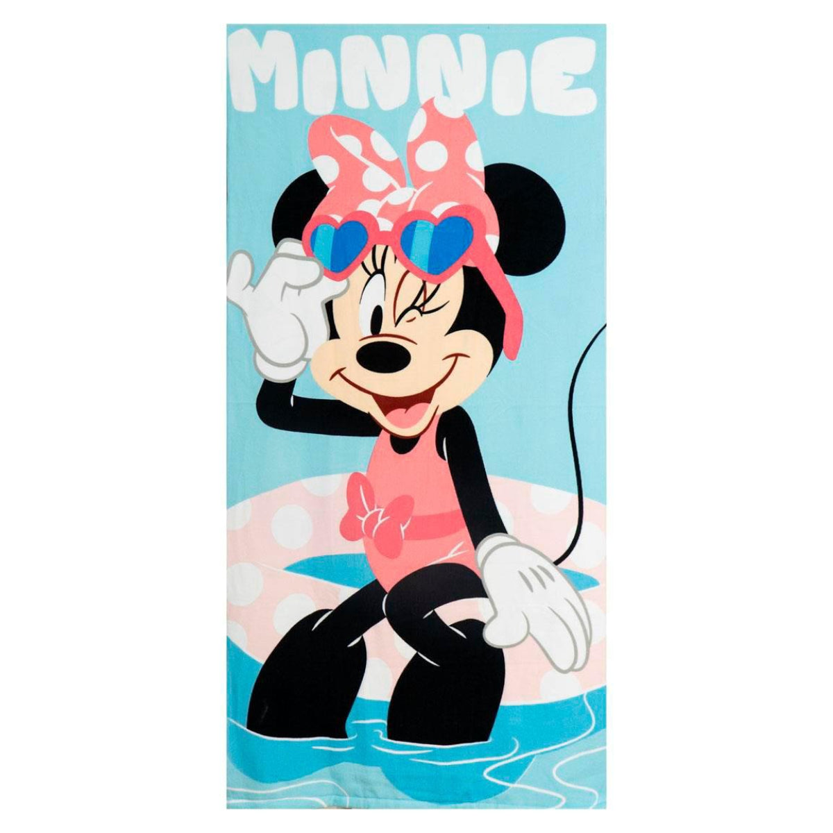 Disney Minnie Mouse Kinder Strandtuch 70 × 140 cm mit Schwimmbrille als Set