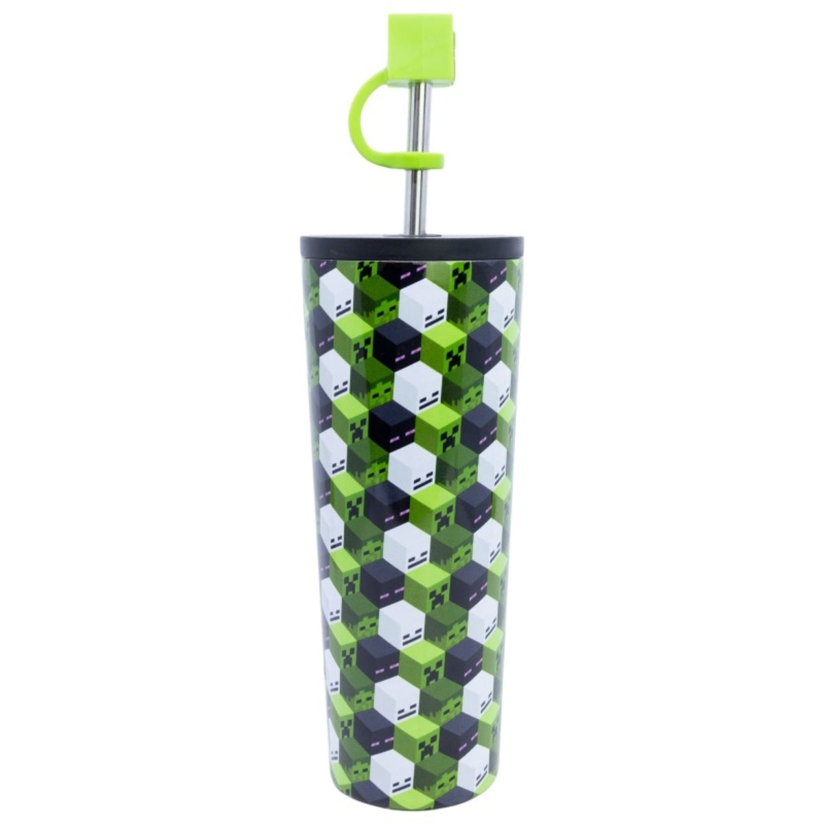 Minecraft Edelstahl Thermobecher 770 ml mit Trinkhalm und Deckel