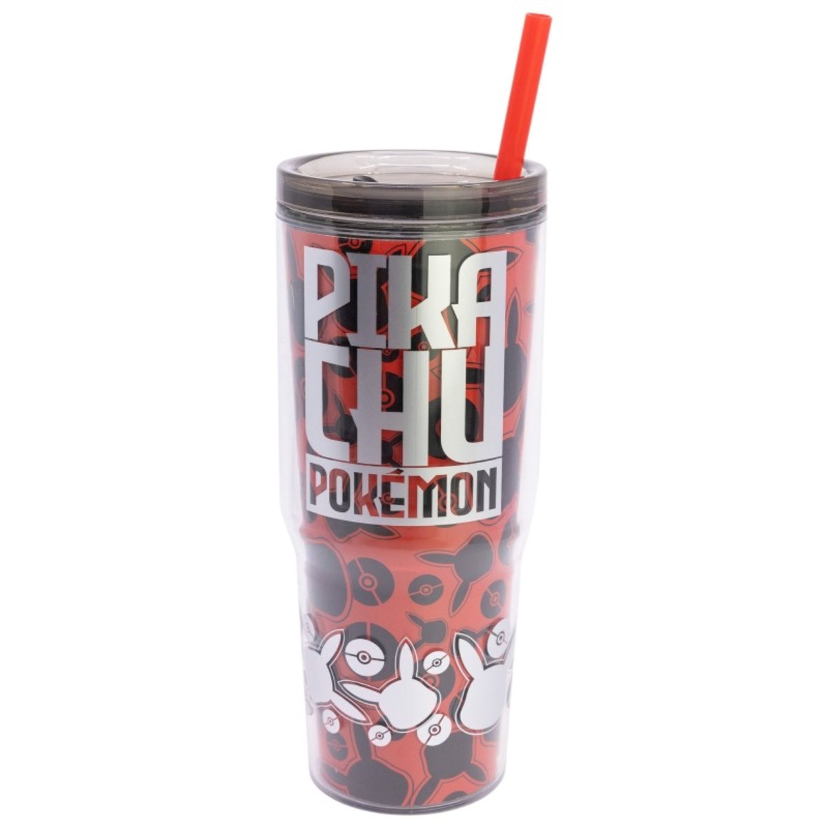 Pokemon Trinkbecher mit Strohhalm und Henkel Doppelwandig 860 ml