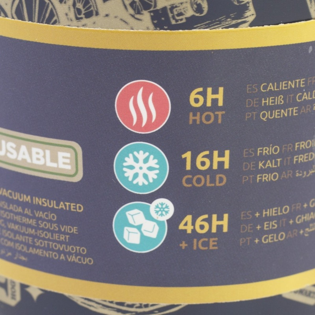 Harry Potter Edelstahl Thermobecher 770 ml mit Trinkhalm und Deckel