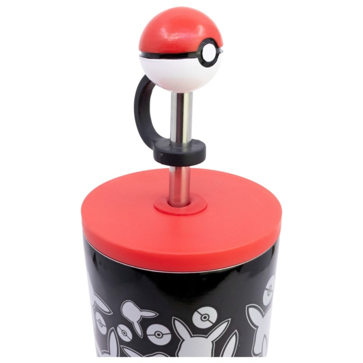 Pokemon Edelstahl Thermobecher 770 ml mit Trinkhalm und Deckel