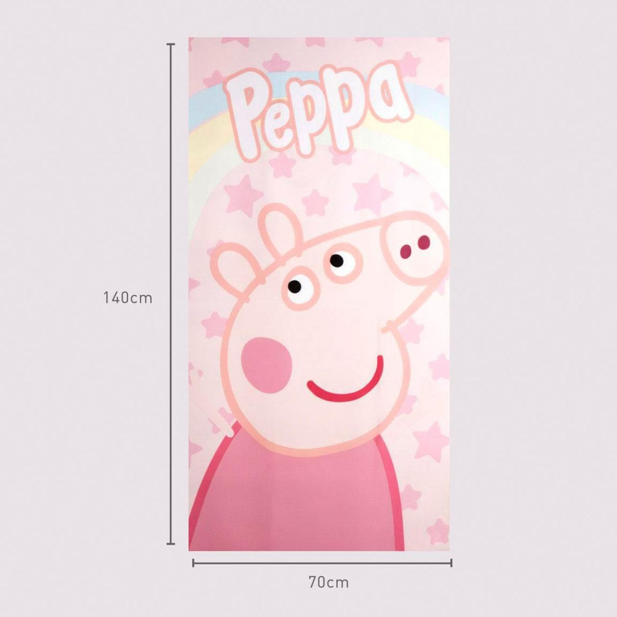 Peppa Pig Polyester Strandtuch für Kinder 70 × 140 cm 250 gsm
