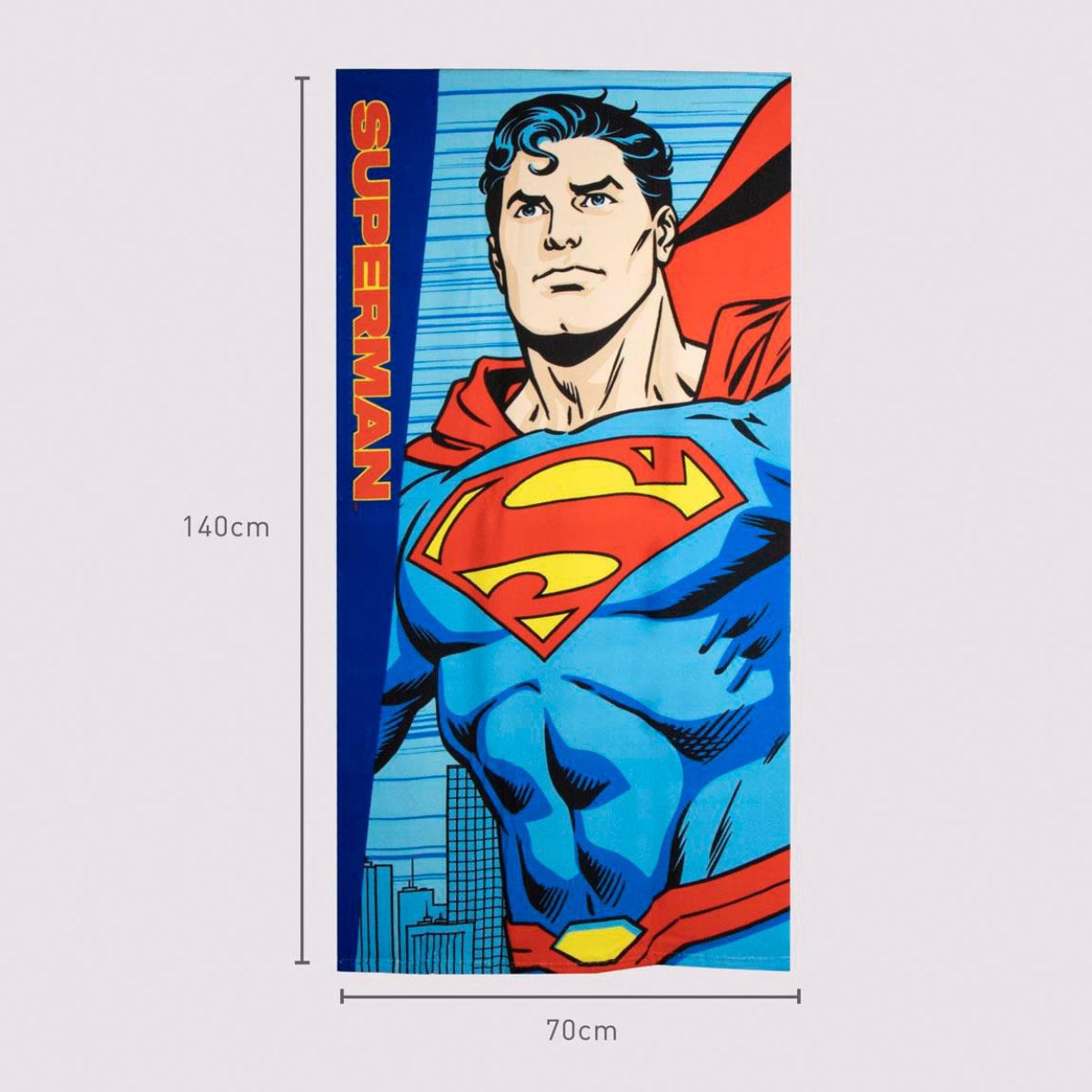 Superman Polyester Strandtuch für Kinder 70 × 140 cm 250 gsm