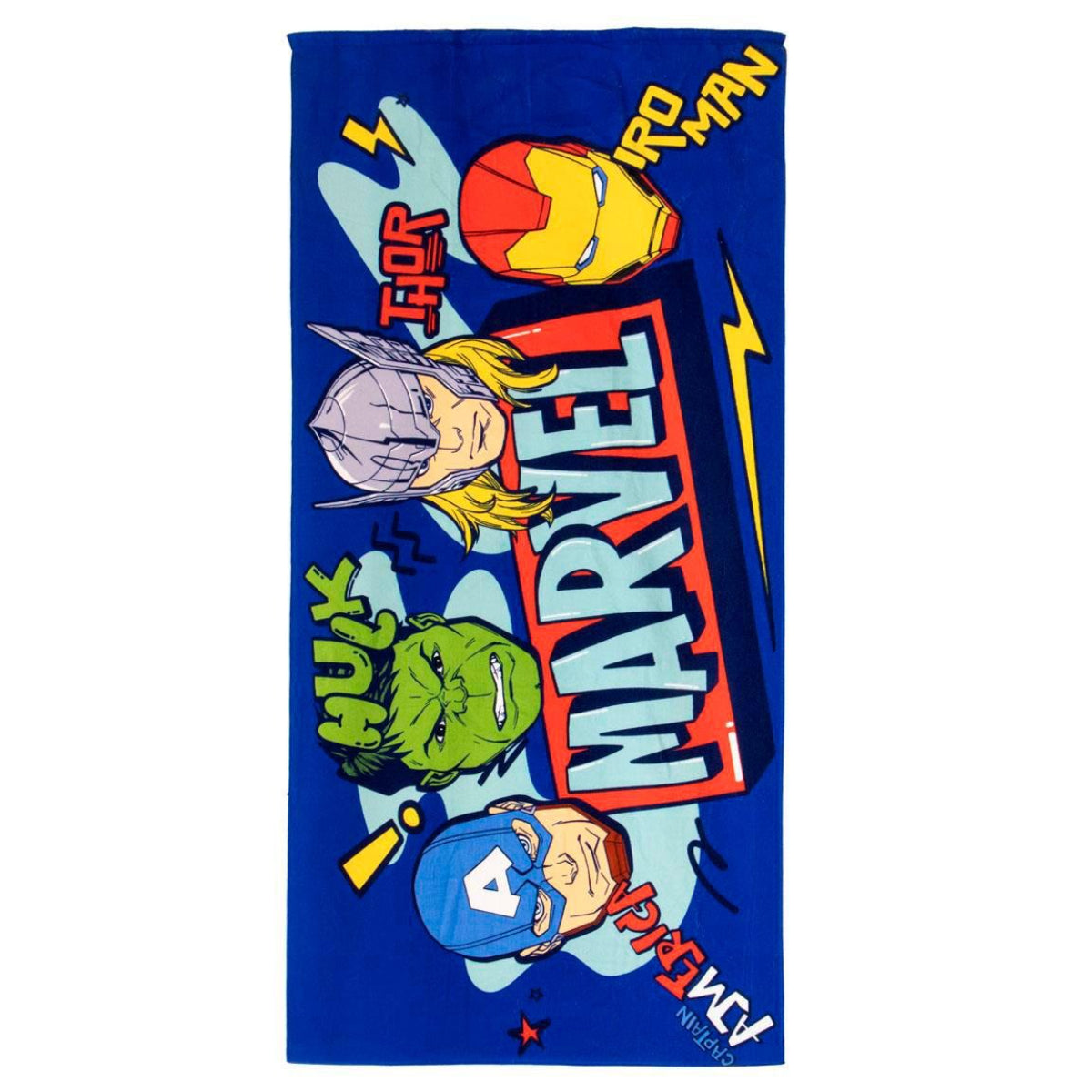 Marvel Kinder Strandtuch 70 × 140 cm mit Schwimmbrille als Set