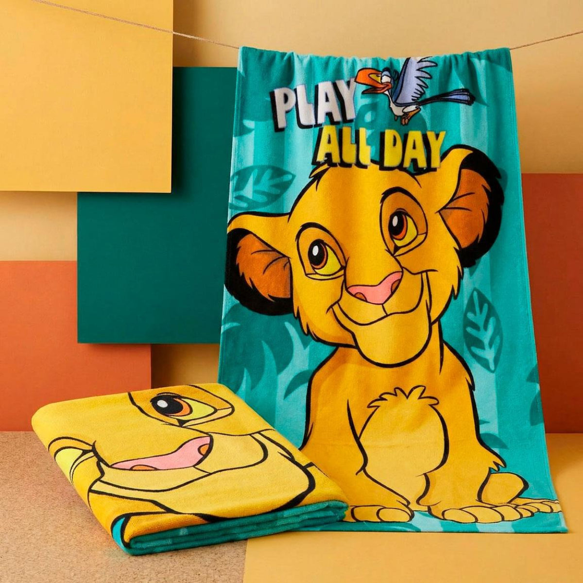 Der König der Löwen Polyester Strandtuch für Kinder 70 × 140 cm 250 gsm