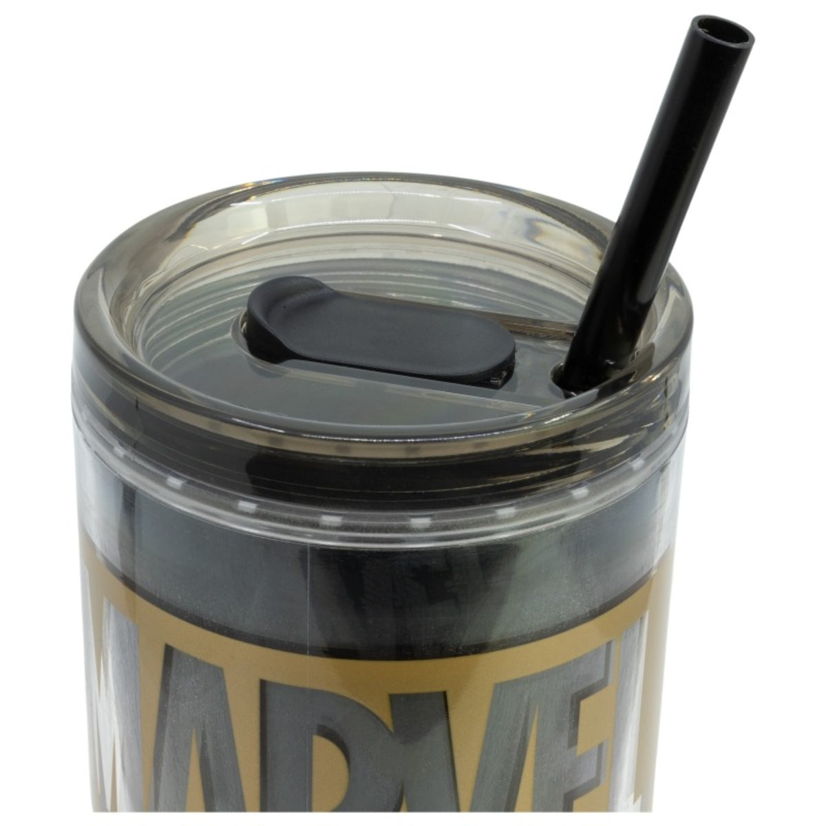 MARVEL Trinkbecher mit Strohhalm und Henkel Doppelwandig 860 ml