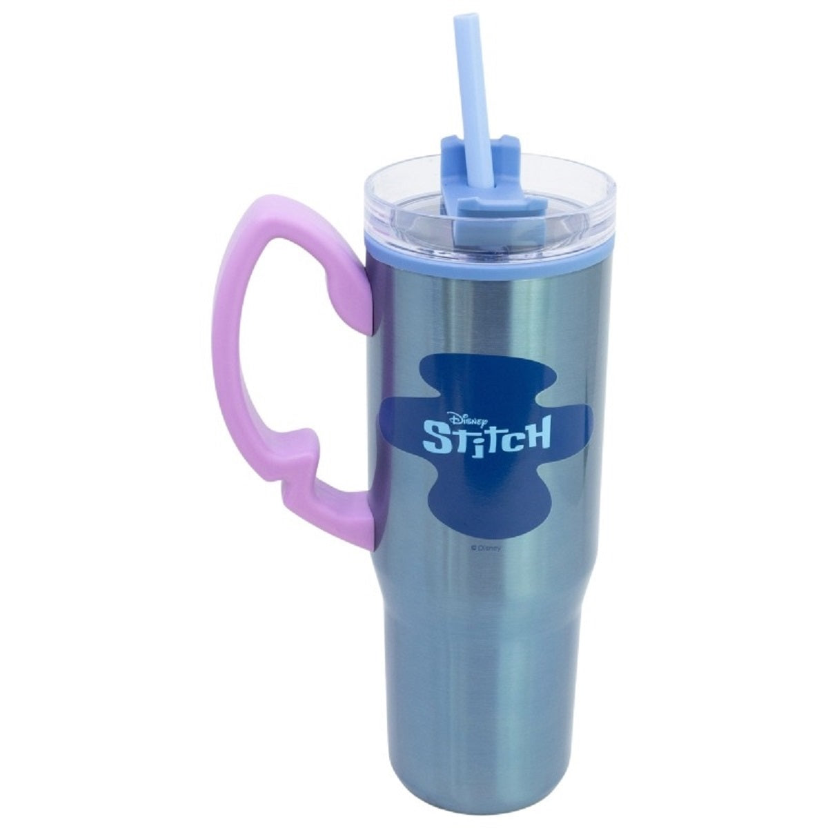 Lilo & Stitch Doppelwandiger Trinkbecher 770 ml mit Griff und Strohhalm