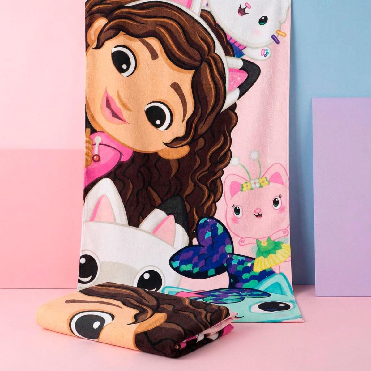 Gabby´s Dollhouse Polyester Strandtuch für Kinder 70 × 140 cm 250 gsm