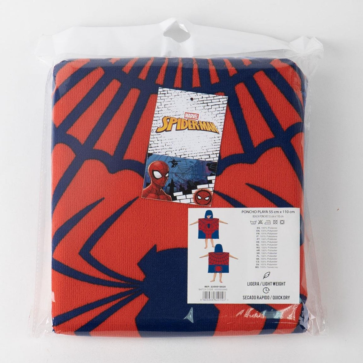 Spiderman Poncho für Kinder 55 × 77 cm 250 gsm schnell trocknend
