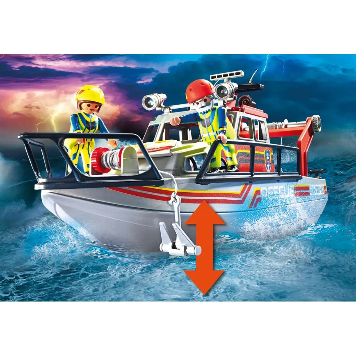 PLAYMOBIL Feuerwehr Set – Rettungseinsatz auf dem Wasser