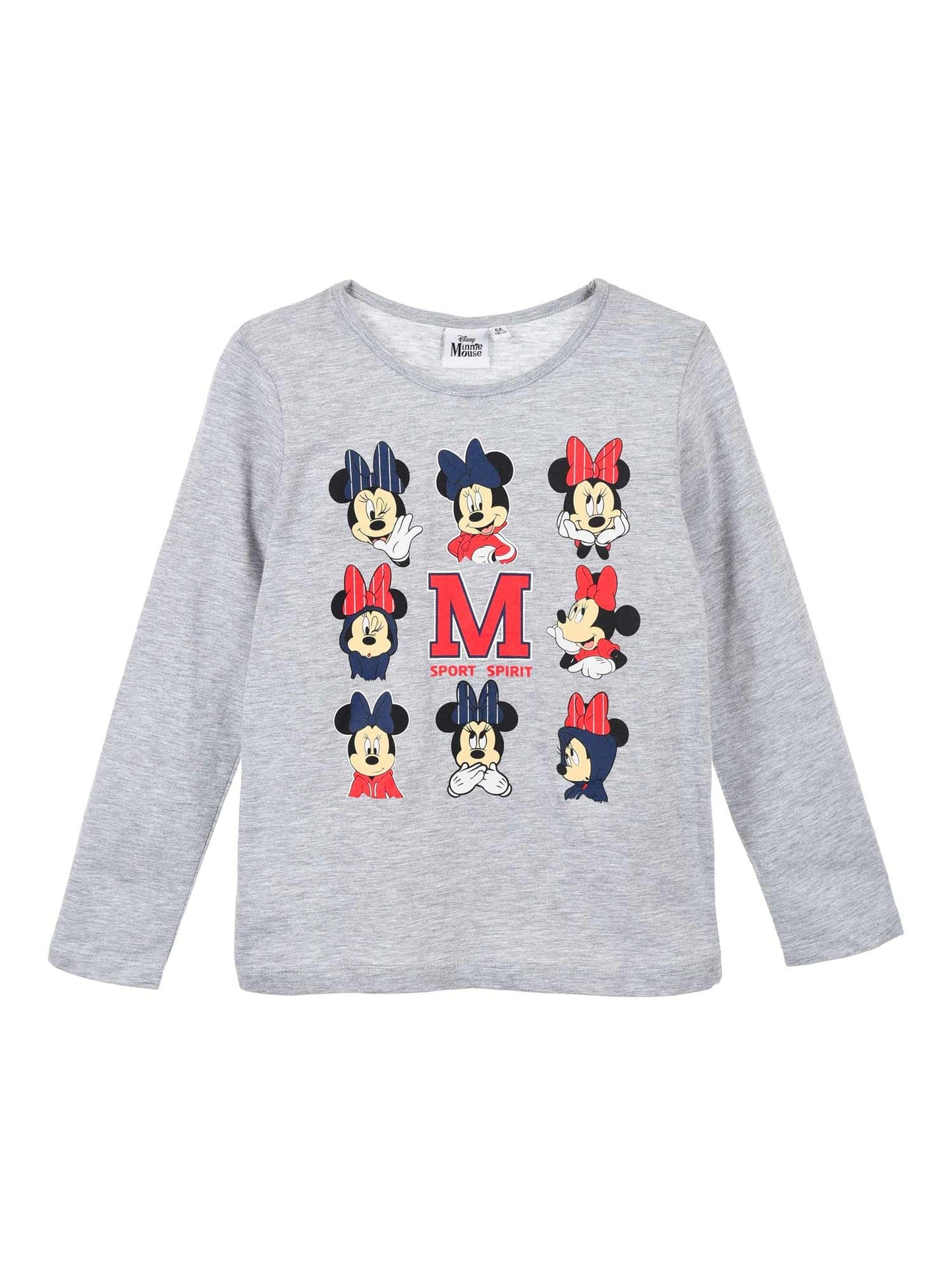 Disney Minnie Mouse Langarmshirt Kinder Shirt Baumwolle Langarm Oberteil für Alltag Schule und Freizeit