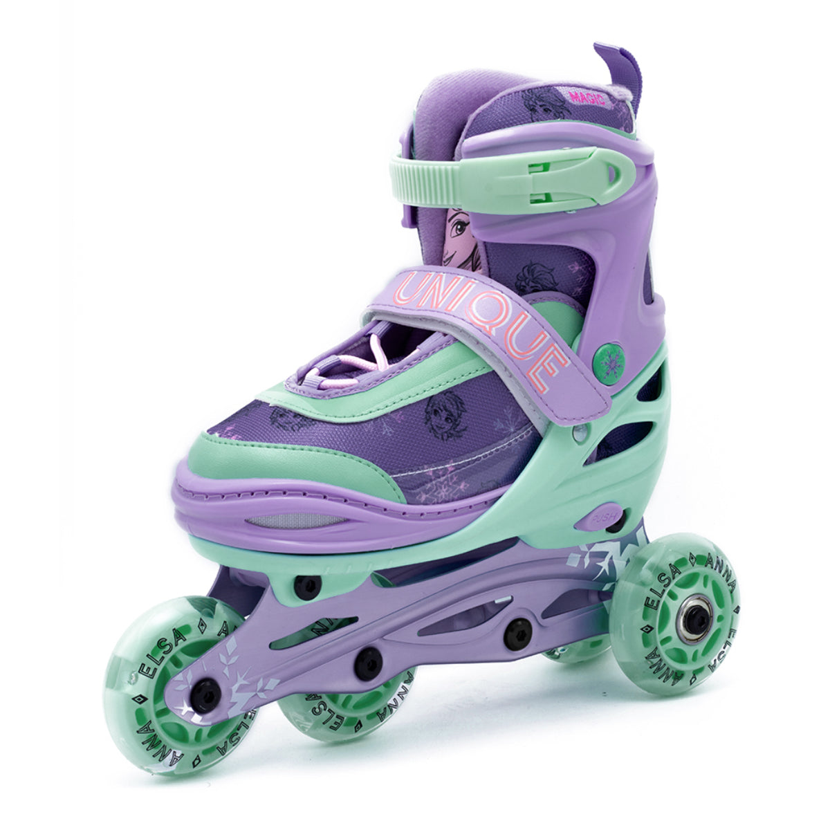 Disney Frozen Kinder Inliner & Rollschuhe – 3in1 Skates mit ABEC-7 Kugellagern Größe 30-33