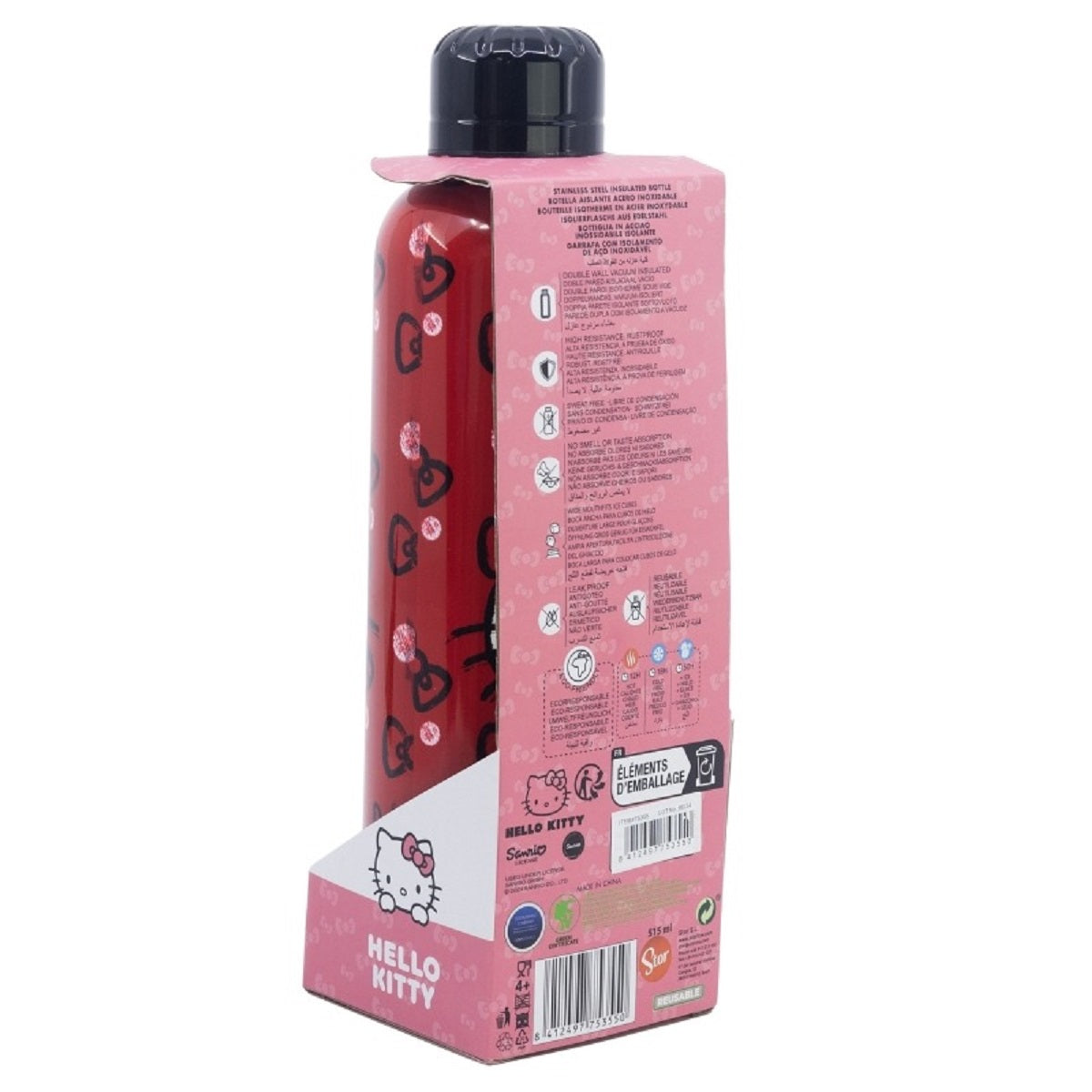 Hello Kitty Isolierte Edelstahl Trinkflasche Thermotrinkflasche 515 ml