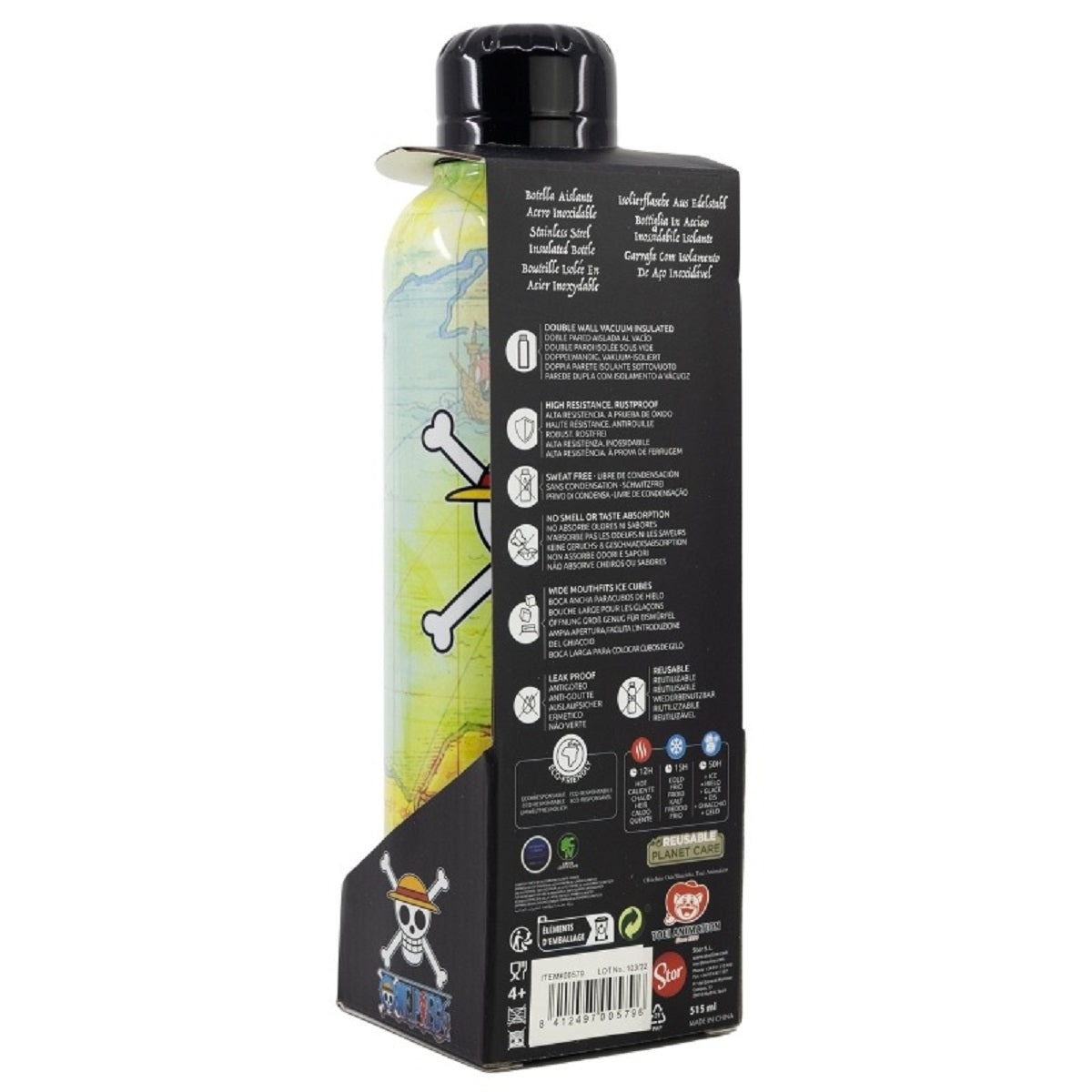 One Piece Isolierte Edelstahl Trinkflasche Thermotrinkflasche 515 ml
