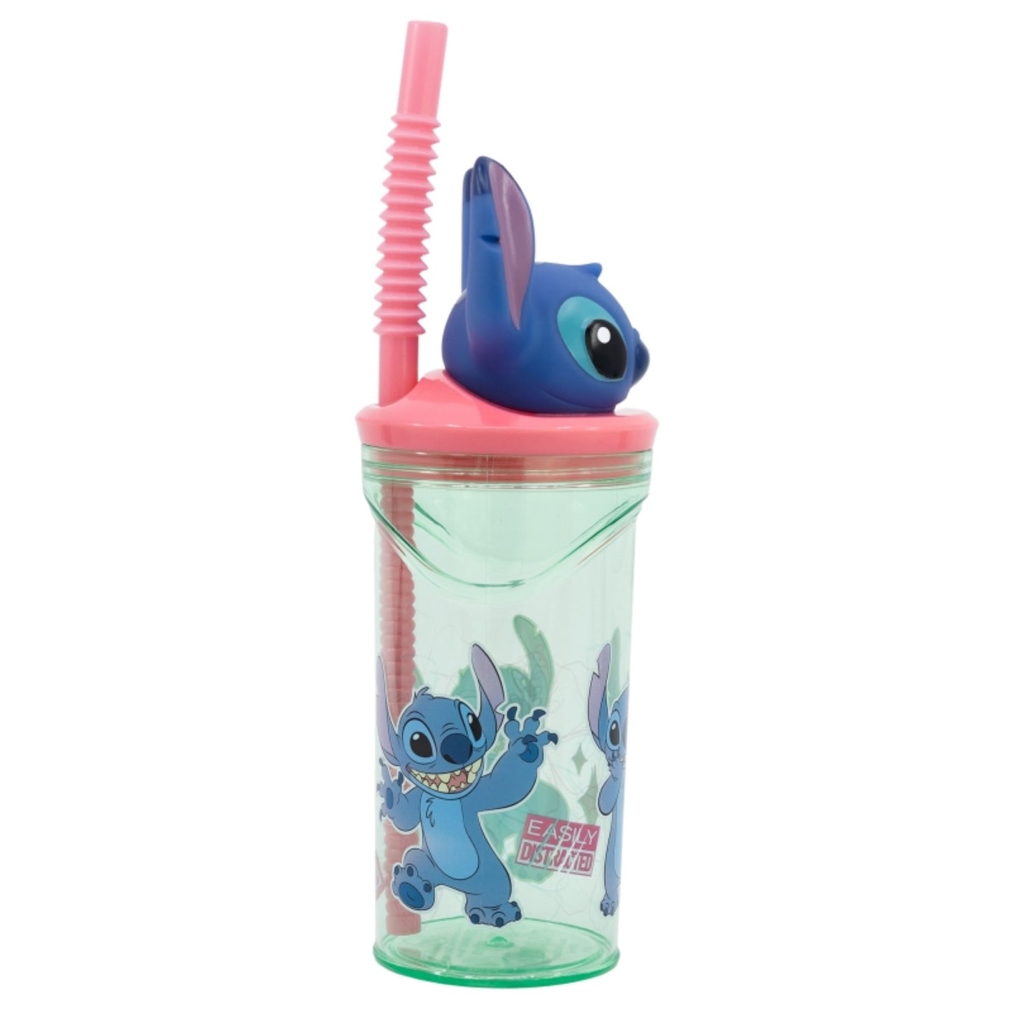 Disney Stitch Trinkbecher – Mit Strohhalm & 3D-Figur, BPA-frei für Kinder