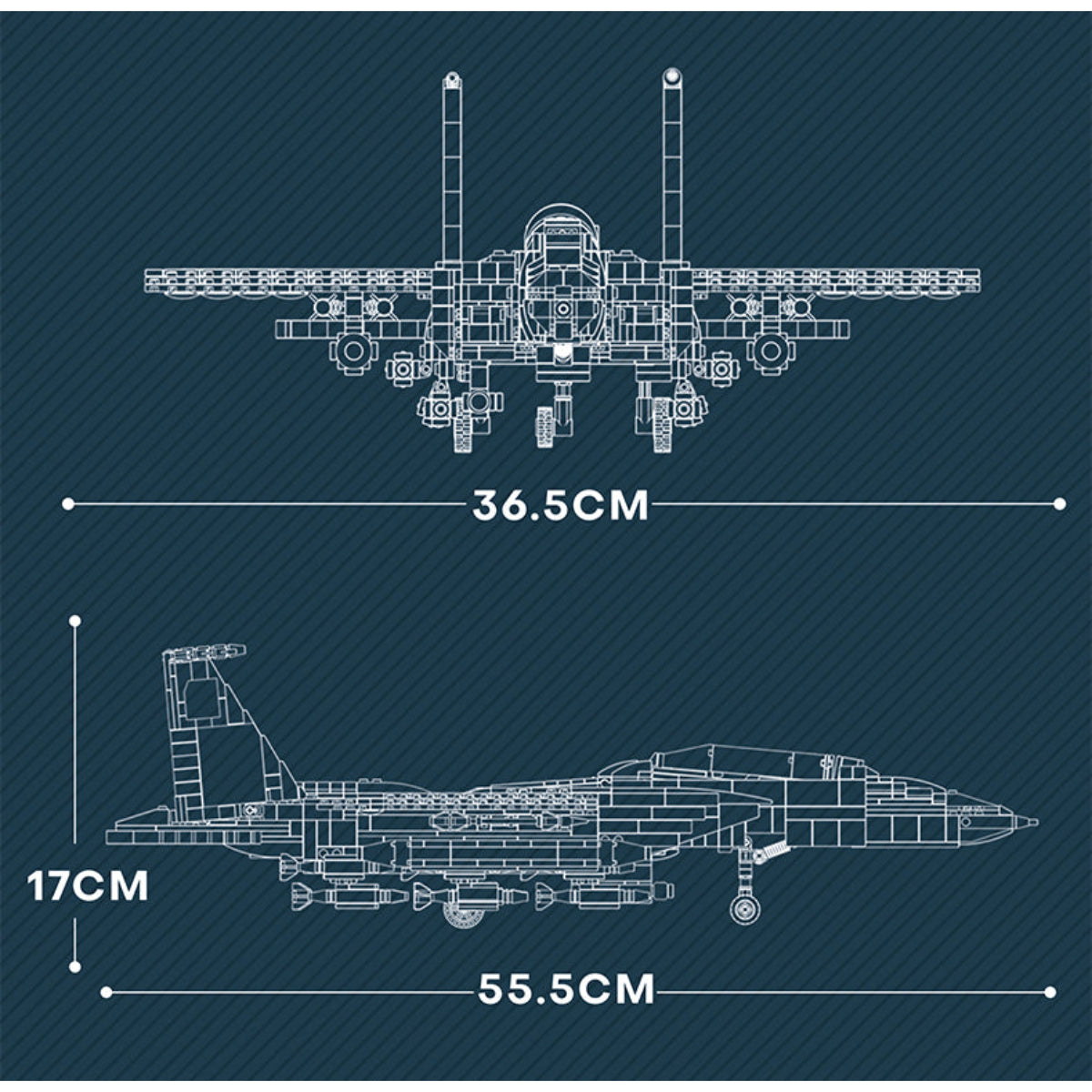 Reobrix 33034 F-15E Jet Klemmbaustein Flugzeug 2216 Teile ab 14