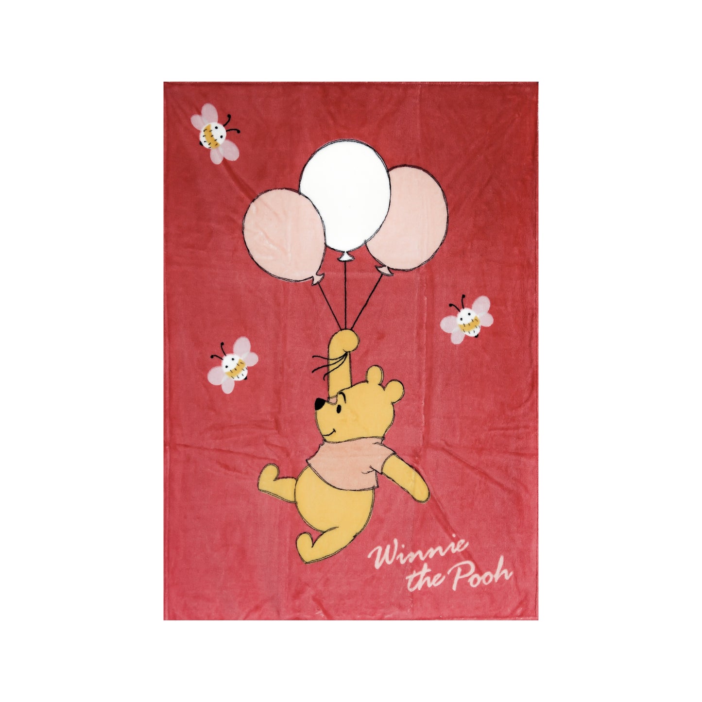 Pu der Bär Baby Decke Flauschige Korallen Fleecedecke für Babys 100cm x 75 cm
