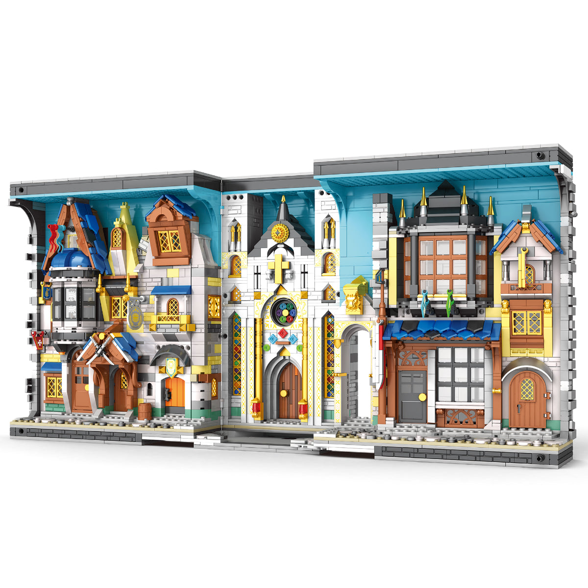 Reobrix 66026 Mittelalterlicher Basar Klemmbaustein Gebäude 2922 Teile ab 14