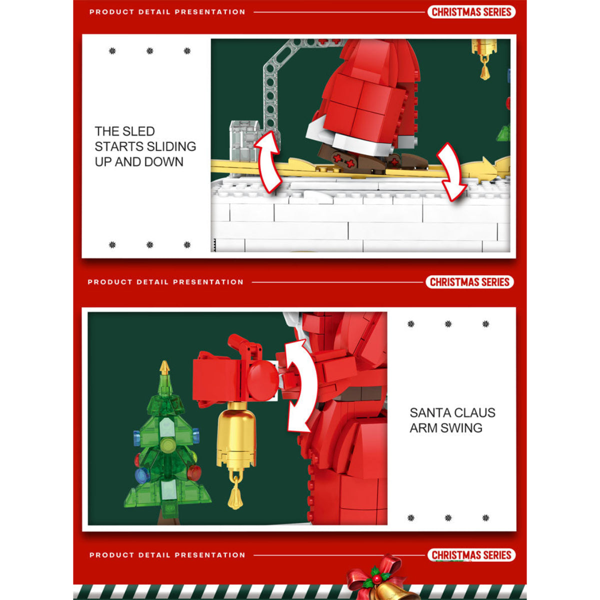 Reobrix 66001 Weihnachtsmann Mechanik Set 1039 Teile ab 14