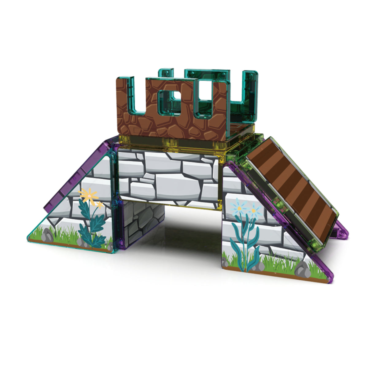 Jollity Works Magnetische Bausteine 100-tlg.- buntes Magnetspielzeug für kreatives Bauen ab 3 Jahren