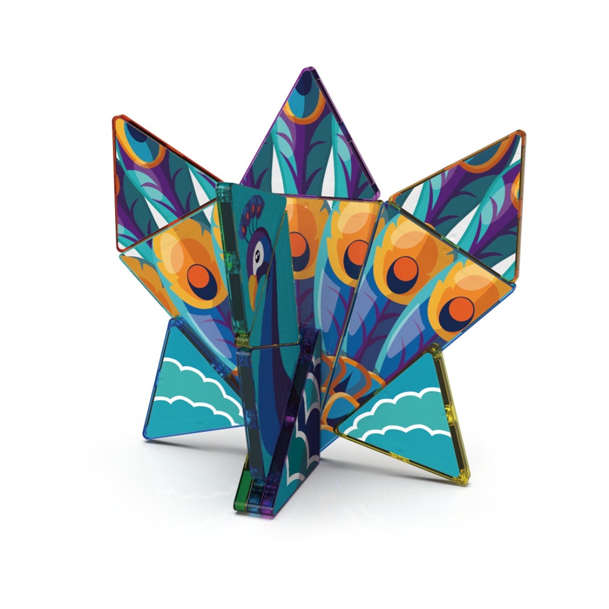 Jollity Works Magnetische Bausteine 100-tlg.- buntes Magnetspielzeug für kreatives Bauen ab 3 Jahren