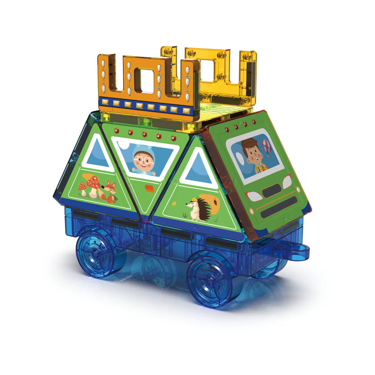 Jollity Works Magnetische Bausteine 100-tlg.- buntes Magnetspielzeug für kreatives Bauen ab 3 Jahren