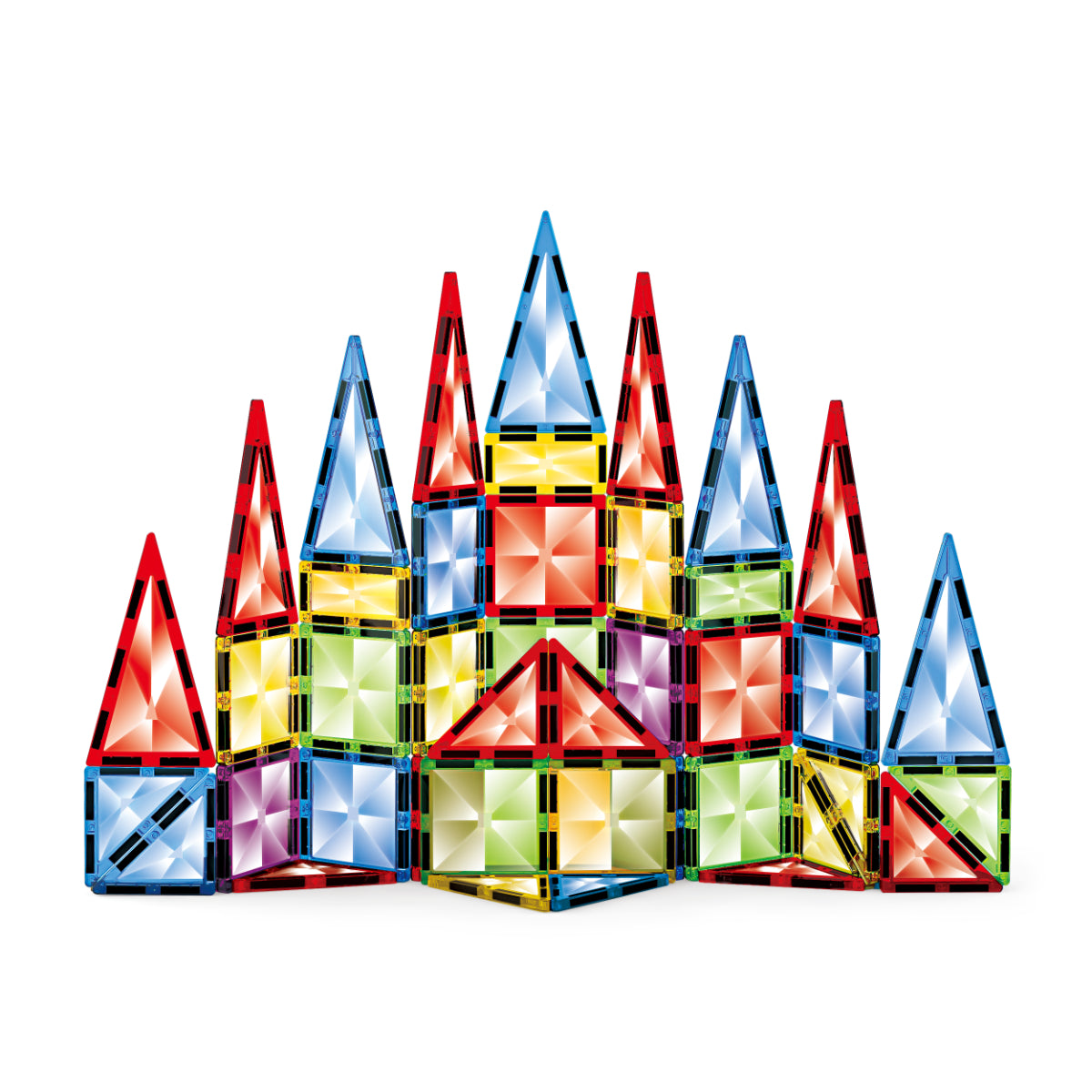 Jollity Works Magnetische Bausteine 50-tlg.- buntes Magnetspielzeug für kreatives Bauen ab 3 Jahren